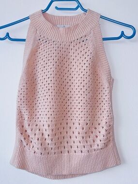 Wilfred Light Pink Knit Sleeveless Sweater Tank size XXS